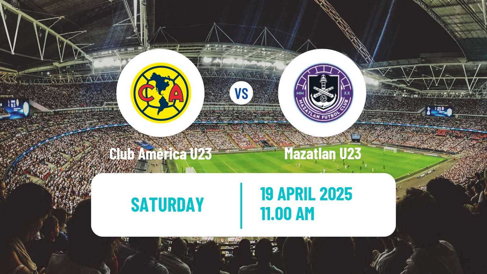 Soccer Mexican Liga MX U23 Club América U23 - Mazatlan U23