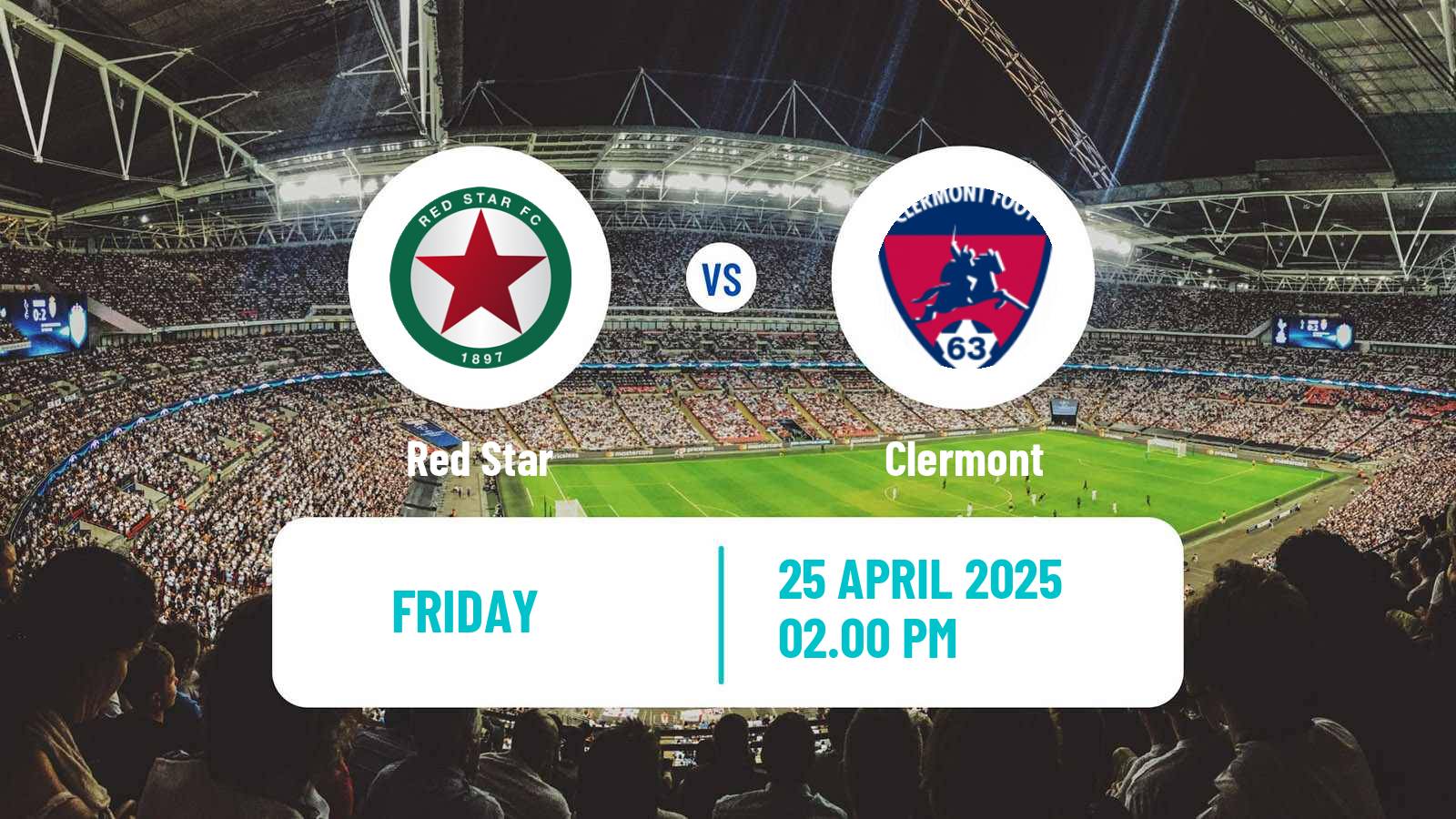 Soccer French Ligue 2 Red Star - Clermont