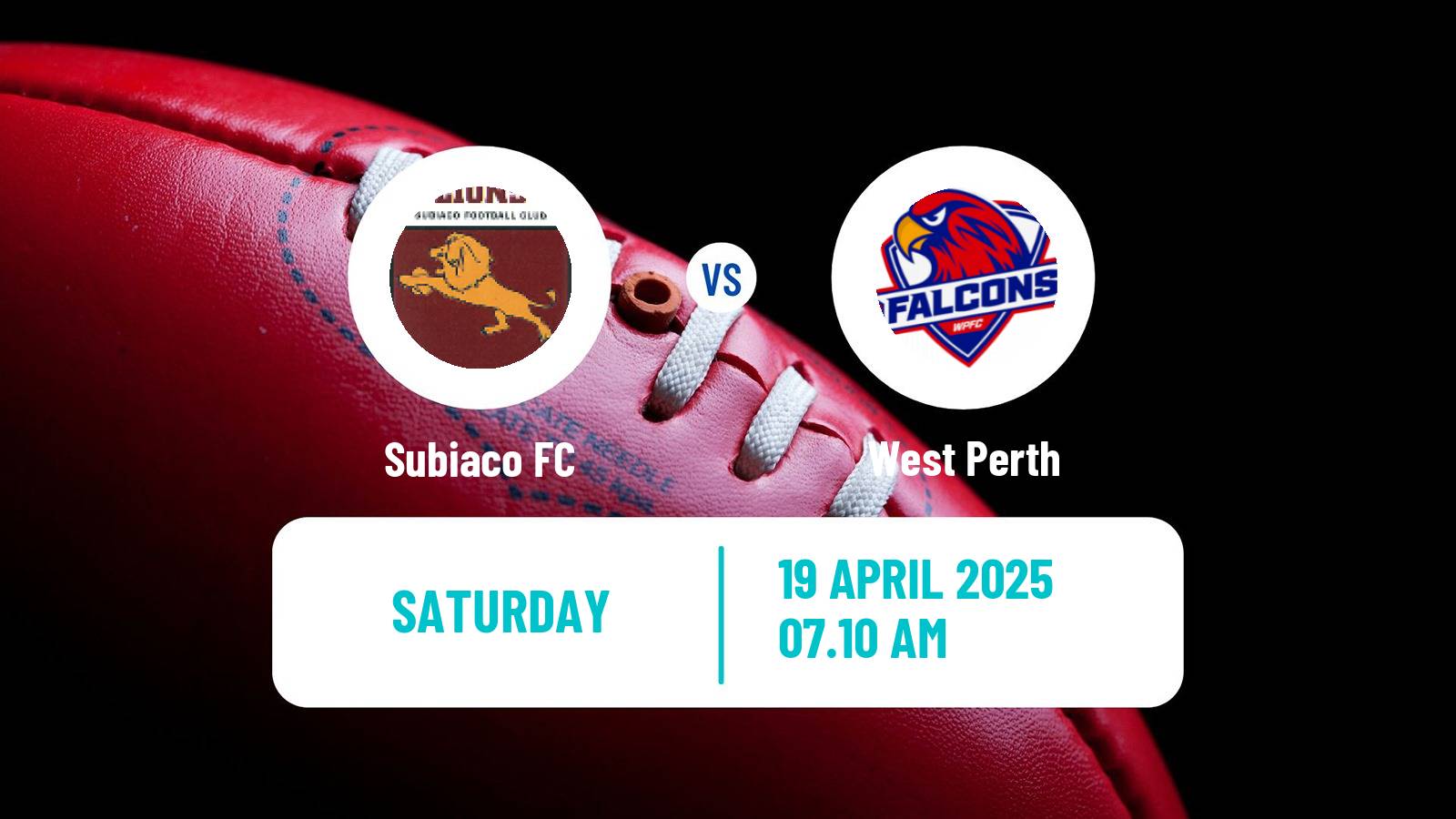 Aussie rules WAFL Subiaco - West Perth