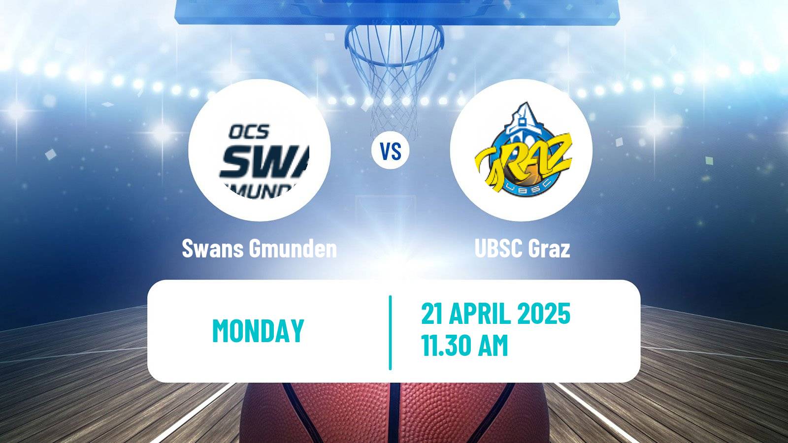 Basketball Austrian Superliga Basketball Swans Gmunden - UBSC Graz