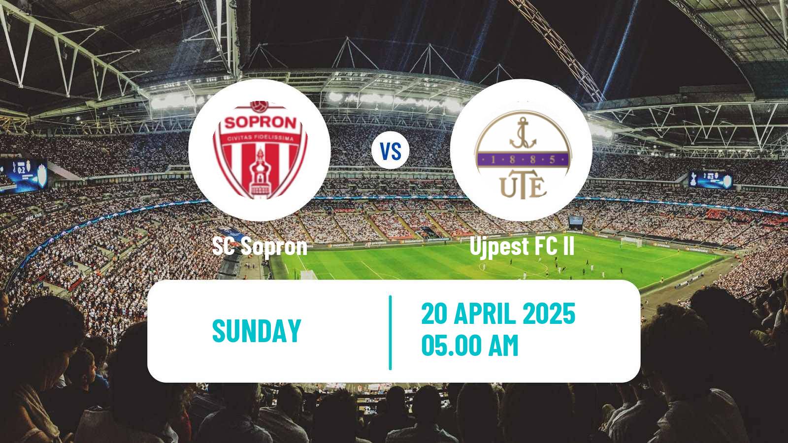 Soccer Hungarian NB III Northwest SC Sopron - Ujpest II