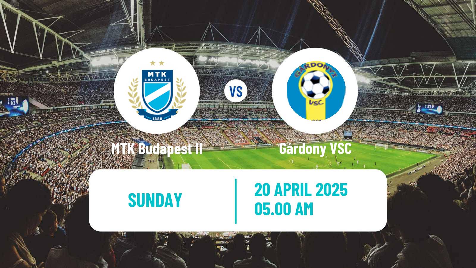 Soccer Hungarian NB III Southwest MTK Budapest II - Gárdony
