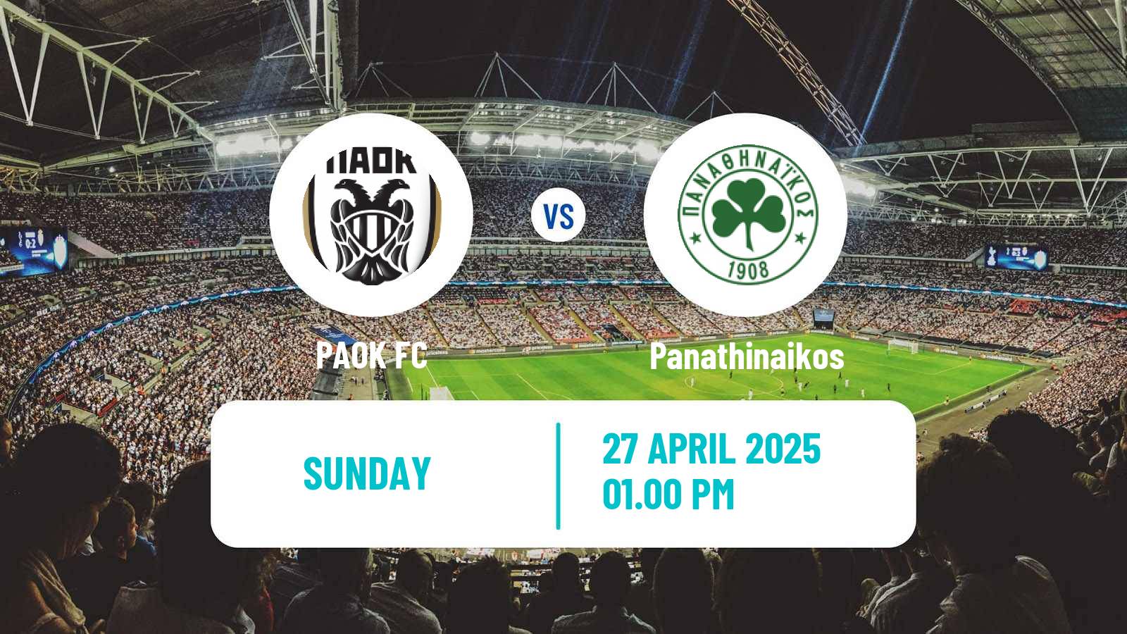 Soccer Greek Super League PAOK - Panathinaikos