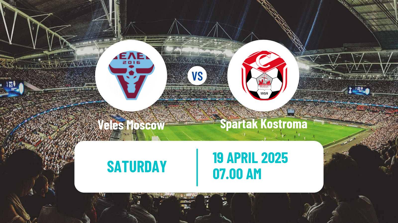 Soccer Russian FNL 2 Division A Gold Veles Moscow - Spartak Kostroma