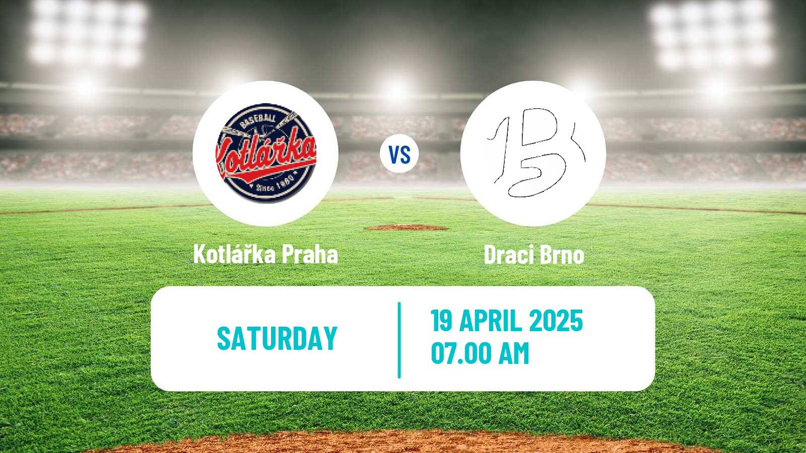Baseball Czech Extraliga Baseball Kotlářka Praha - Draci Brno