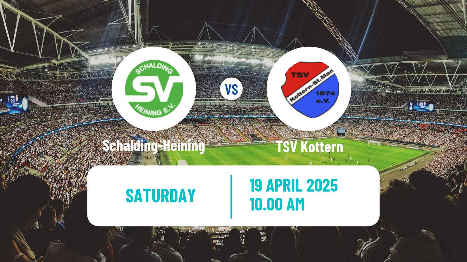Soccer German Oberliga Bayern Süd Schalding-Heining - TSV Kottern