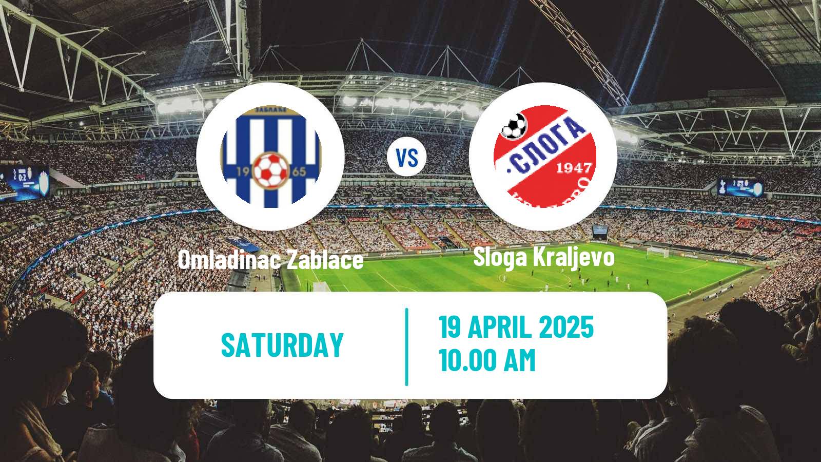 Soccer Serbian Srpska Liga - West Omladinac Zablaće - Sloga Kraljevo