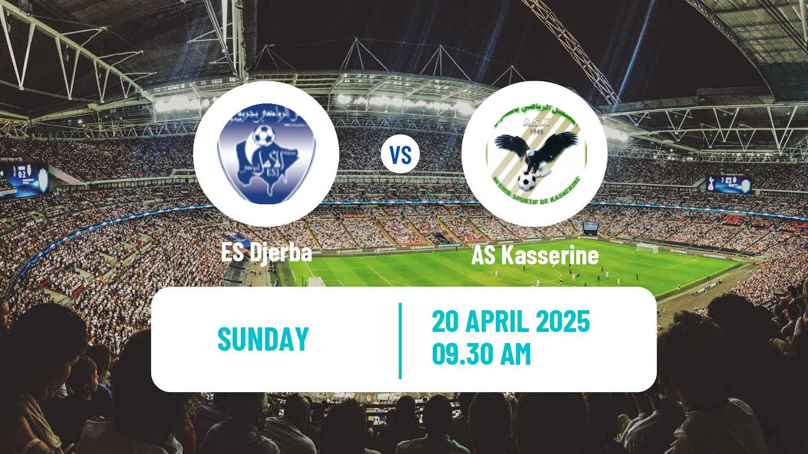 Soccer Tunisian Ligue 2 ES Djerba - Kasserine