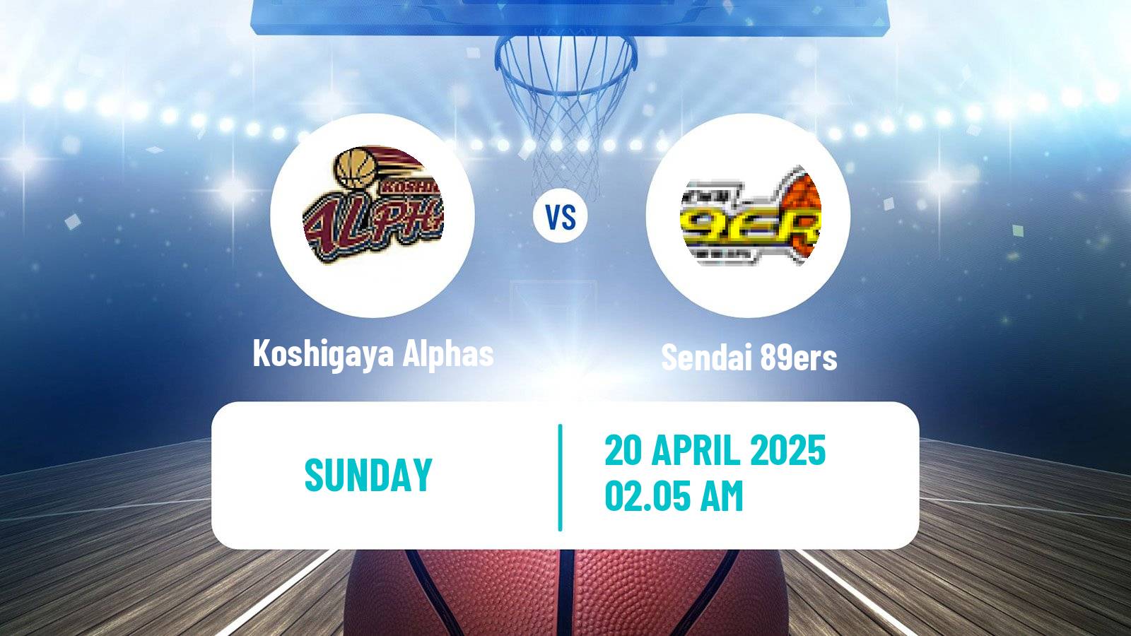 Basketball BJ League Koshigaya Alphas - Sendai 89ers