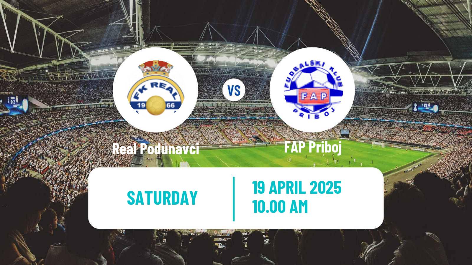 Soccer Serbian Srpska Liga - West Real Podunavci - FAP Priboj