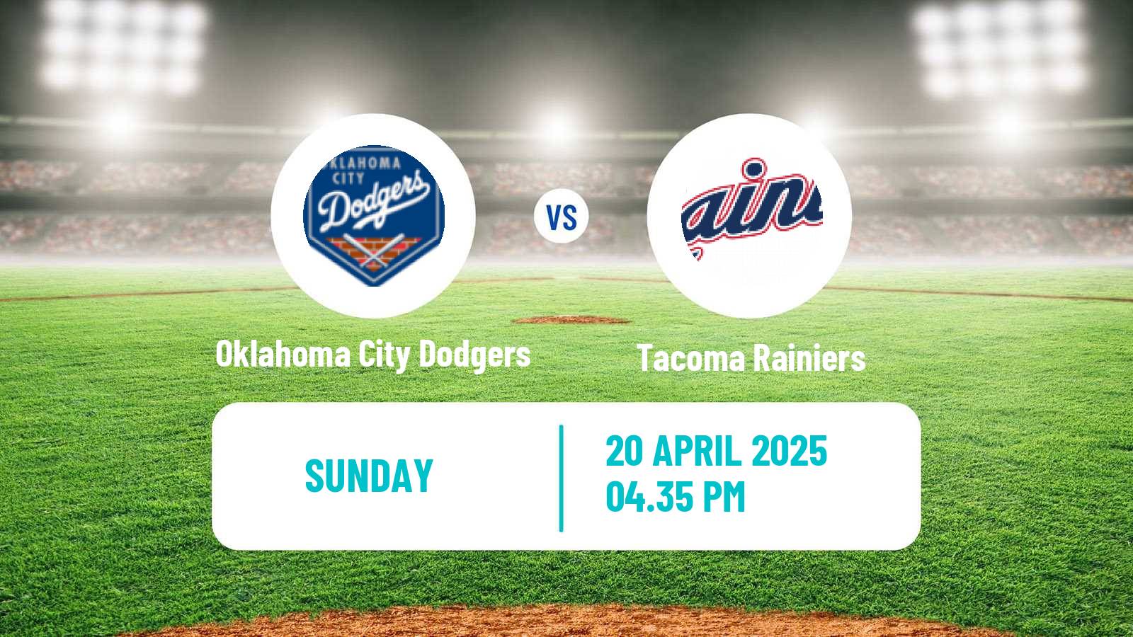 Baseball PCL Oklahoma City Dodgers - Tacoma Rainiers