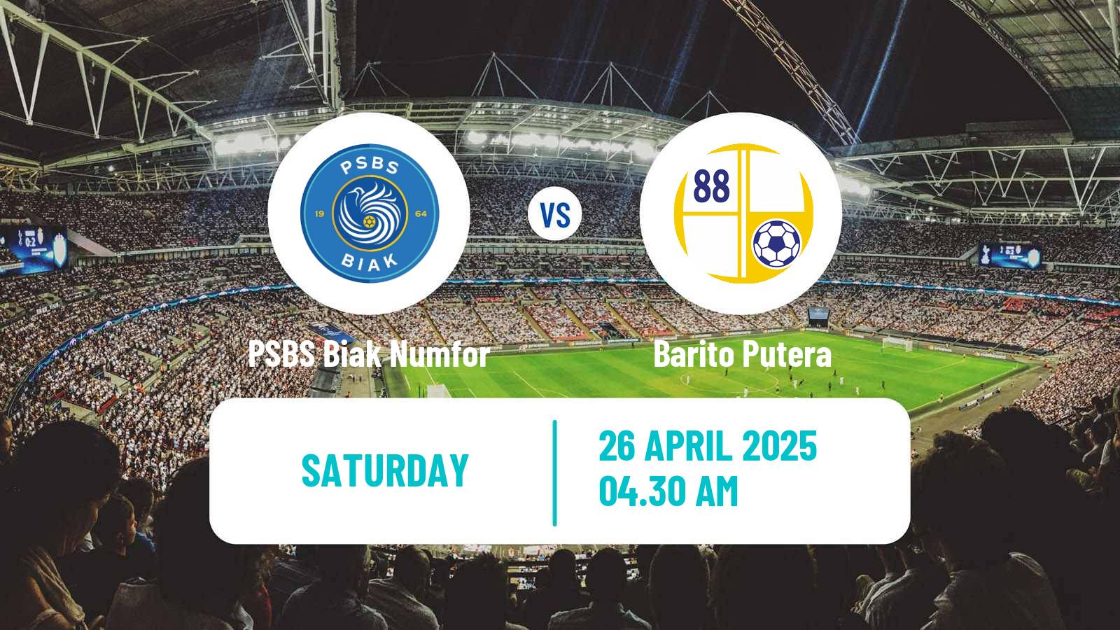 Soccer Indonesian Liga 1 PSBS Biak Numfor - Barito Putera