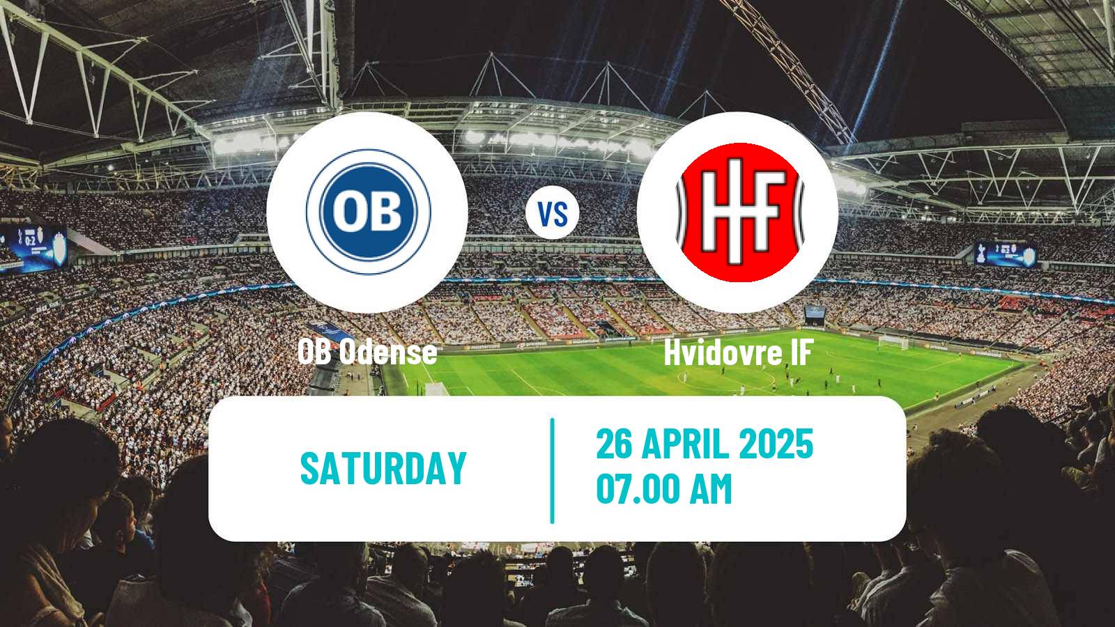 Soccer Danish 1 Division OB Odense - Hvidovre