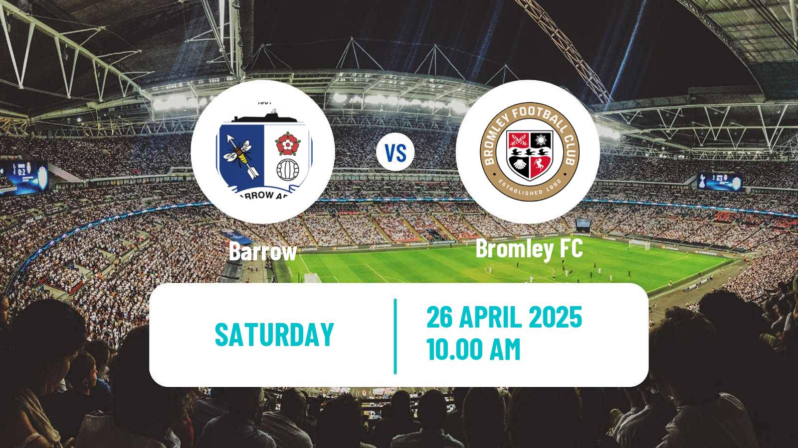 Soccer English League Two Barrow - Bromley