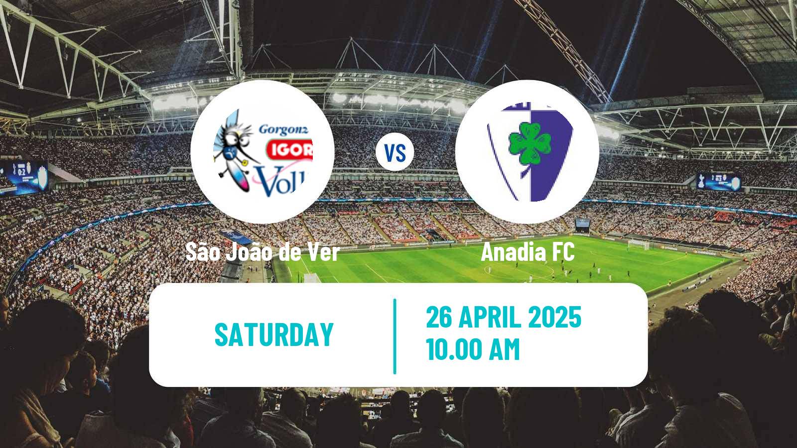 Soccer Portuguese Liga 3 São João de Ver - Anadia