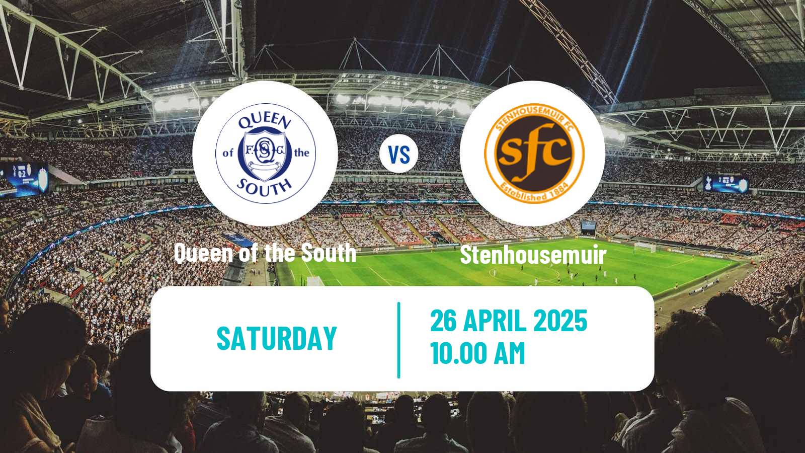 Soccer Scottish League One Queen of the South - Stenhousemuir