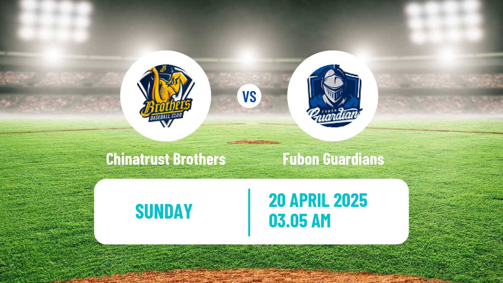 Baseball Taiwan CPBL Chinatrust Brothers - Fubon Guardians