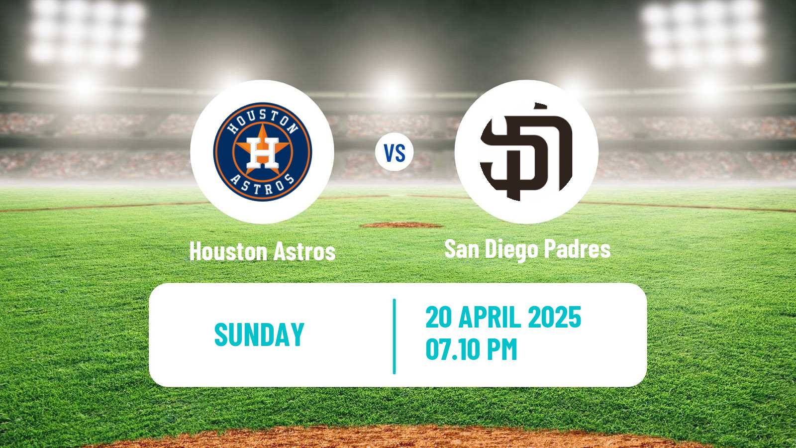 Baseball MLB Houston Astros - San Diego Padres