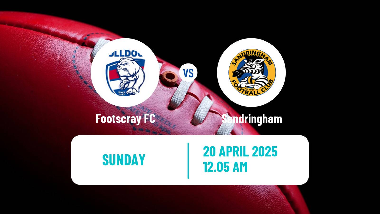 Aussie rules VFL Footscray - Sandringham