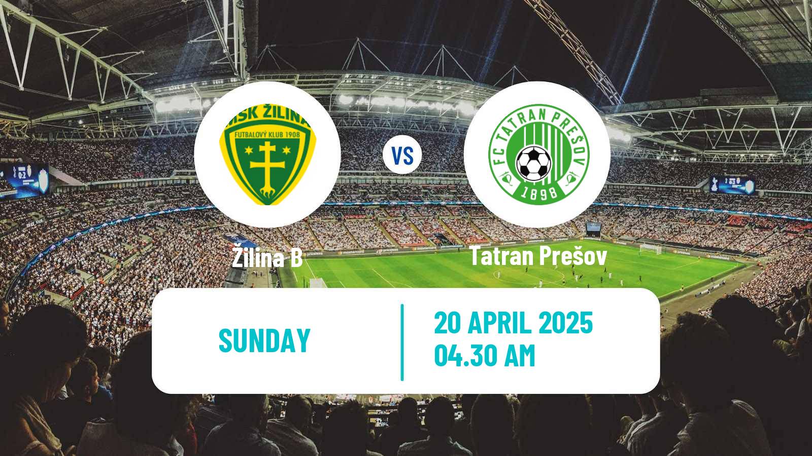 Soccer Slovak 2 Liga Žilina B - Tatran Prešov