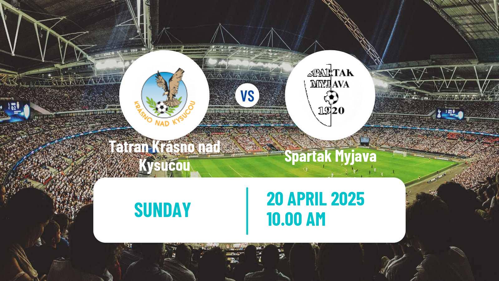 Soccer Slovak 3 Liga West Tatran Krásno nad Kysucou - Spartak Myjava