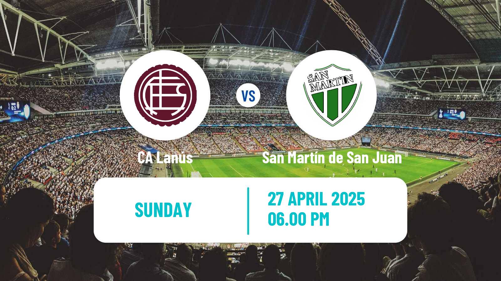 Soccer Argentinian Liga Profesional Lanús - San Martín de San Juan