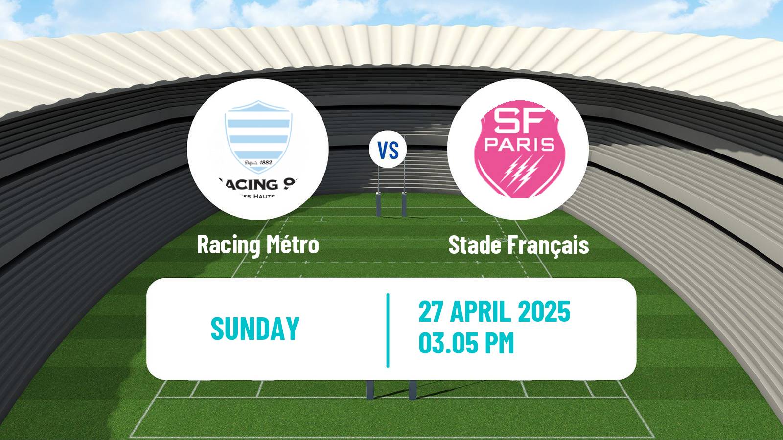 Rugby union French Top 14 Racing Métro - Stade Français