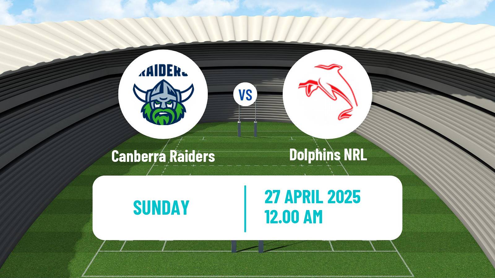 Rugby league Australian NRL Canberra Raiders - Dolphins