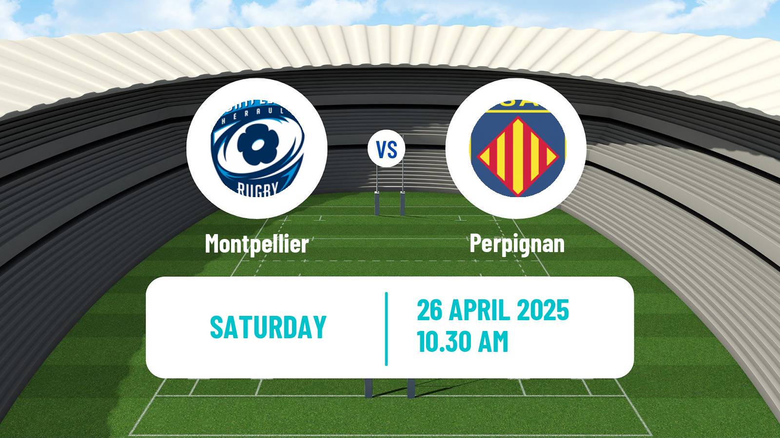 Rugby union French Top 14 Montpellier - Perpignan