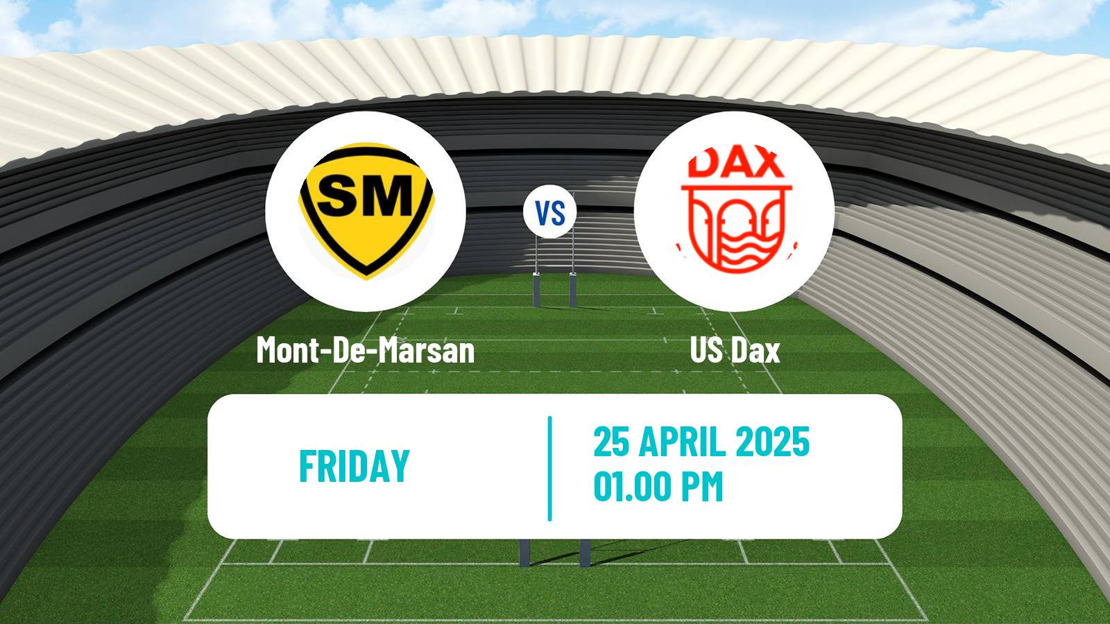 Rugby union French Pro D2 Mont-De-Marsan - US Dax