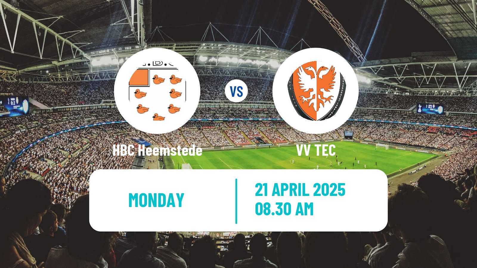 Soccer Dutch Derde Divisie HBC Heemstede - TEC