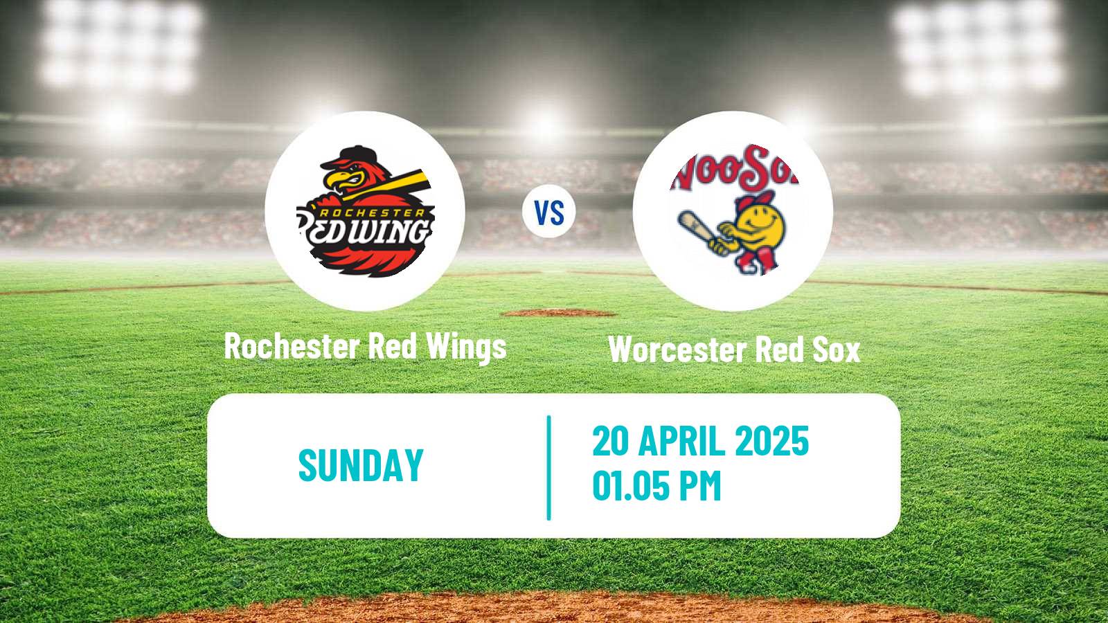 Baseball IL Rochester Red Wings - Worcester Red Sox