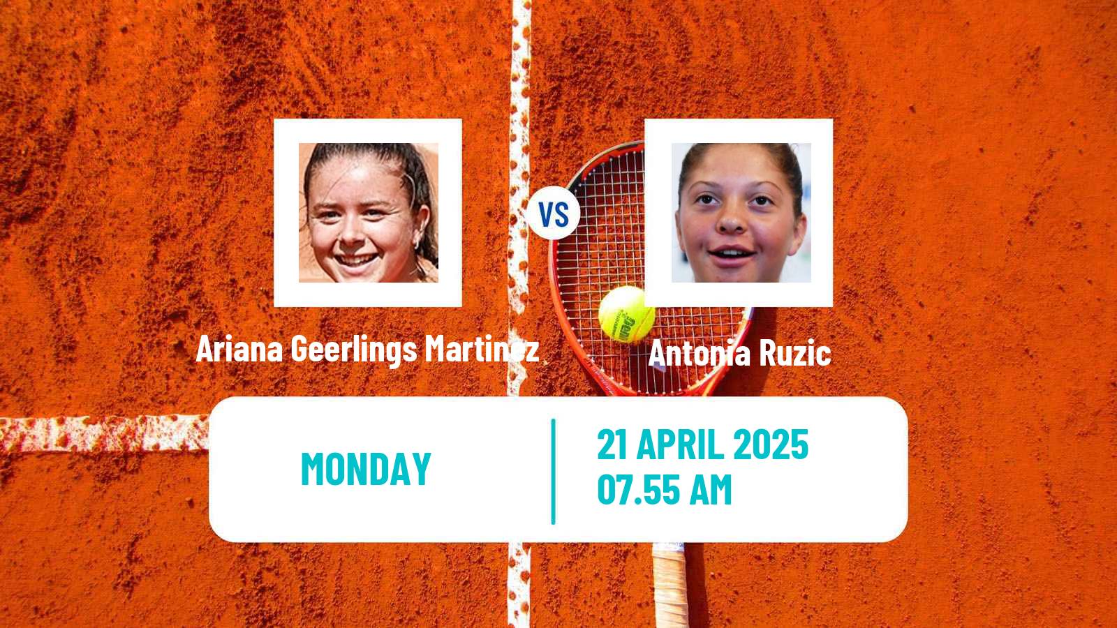 Tennis WTA Madrid Ariana Geerlings Martinez - Antonia Ruzic