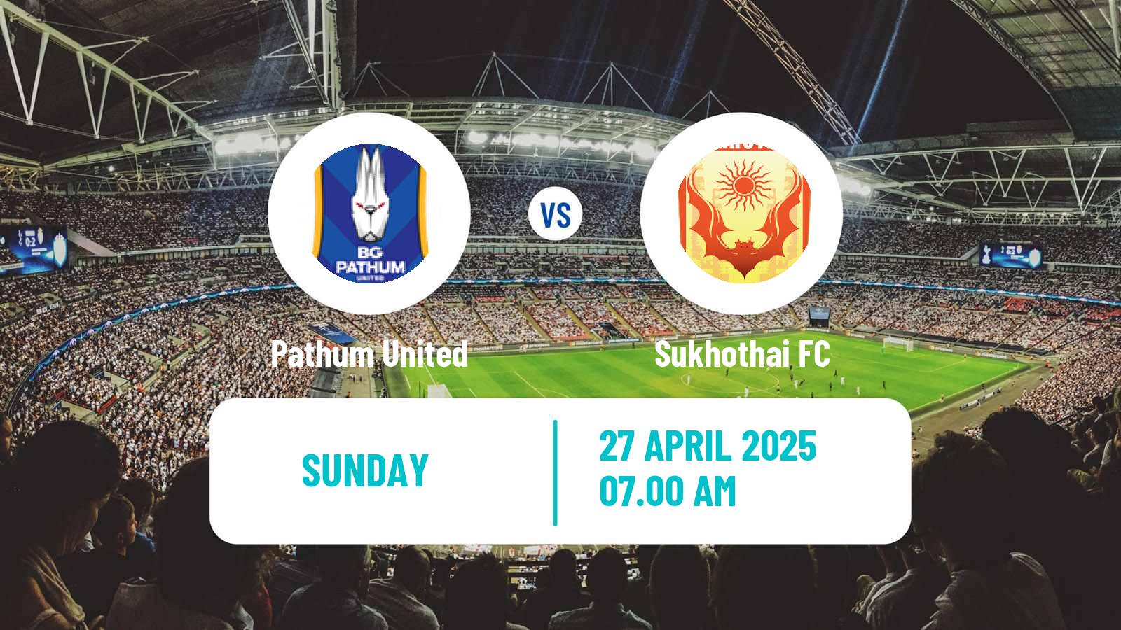 Soccer Thai League 1 Pathum United - Sukhothai