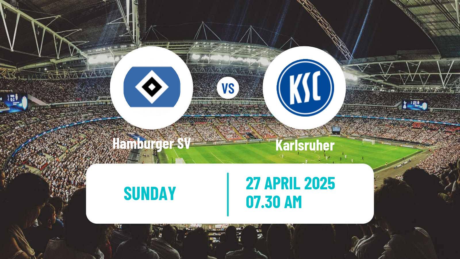 Soccer German 2 Bundesliga Hamburger SV - Karlsruher
