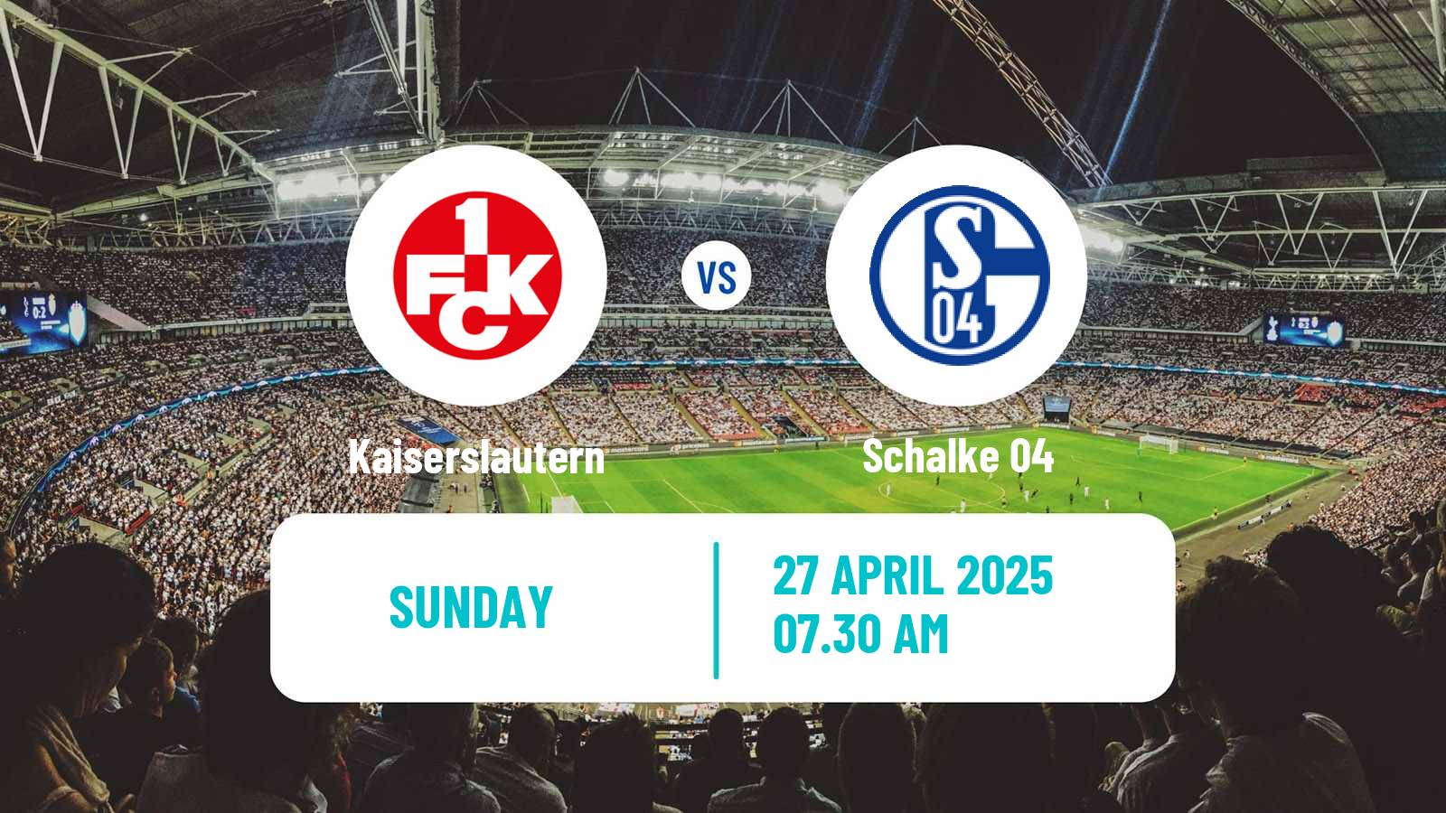 Soccer German 2 Bundesliga Kaiserslautern - Schalke 04