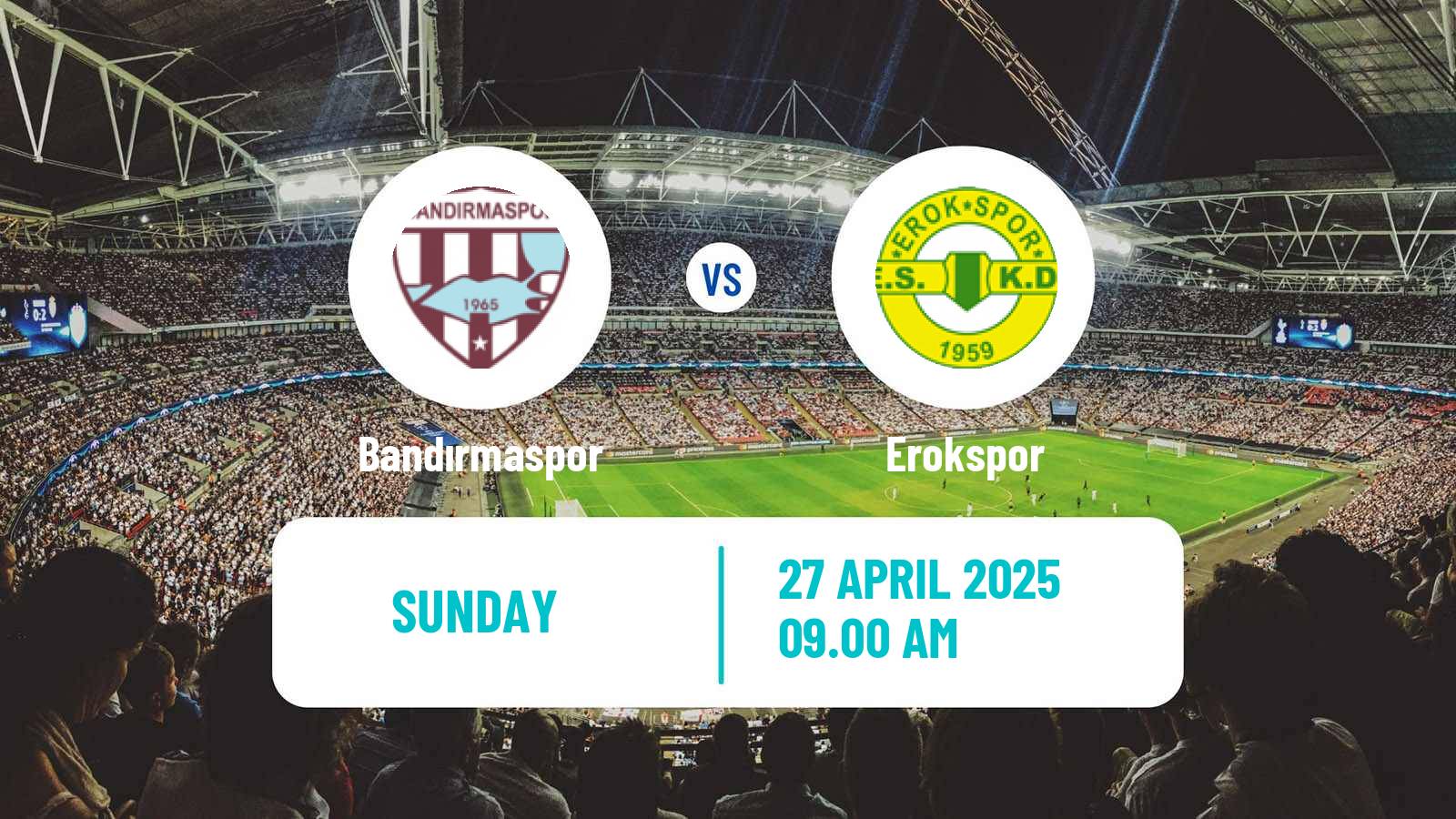 Soccer Turkish First League Bandırmaspor - Erokspor