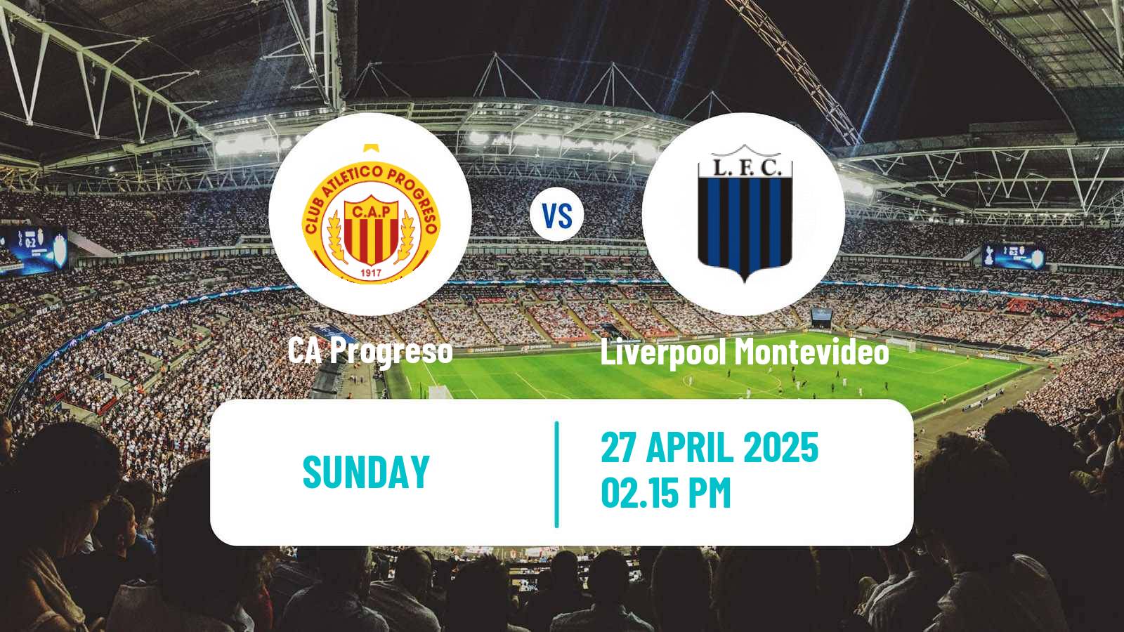 Soccer Uruguayan Primera Division Progreso - Liverpool Montevideo