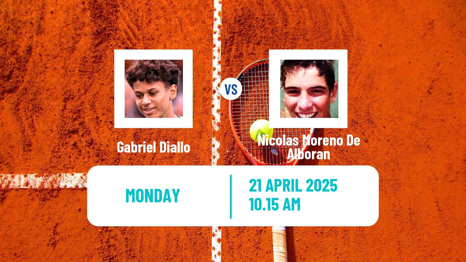 Tennis ATP Madrid Gabriel Diallo - Nicolas Moreno De Alboran
