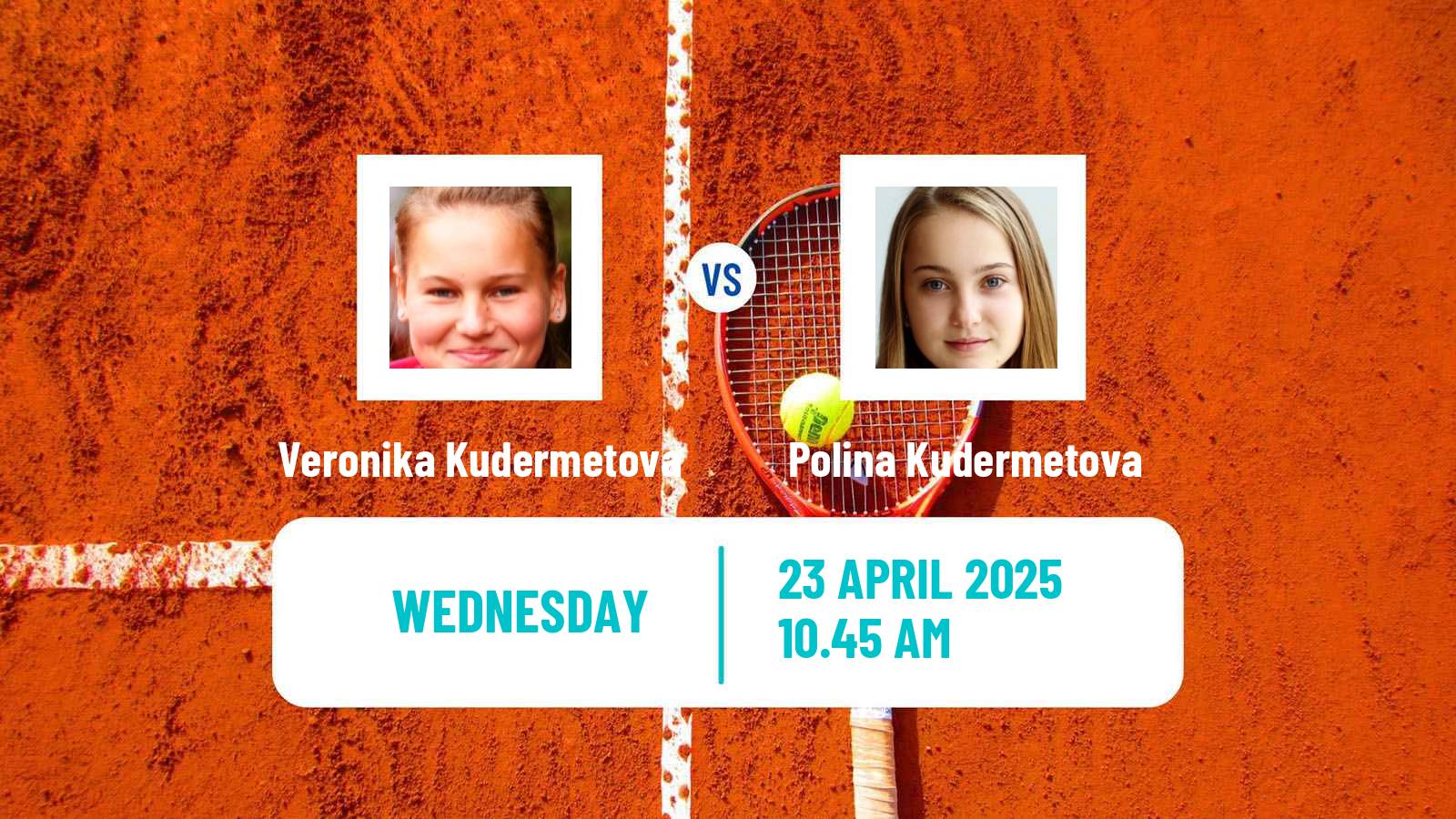 Tennis WTA Madrid Veronika Kudermetova - Polina Kudermetova
