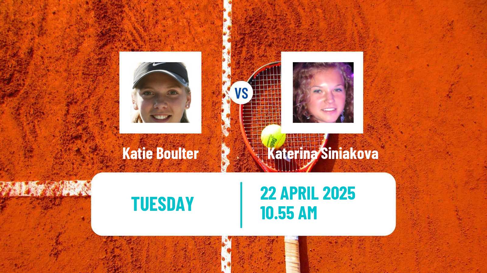 Tennis WTA Madrid Katie Boulter - Katerina Siniakova