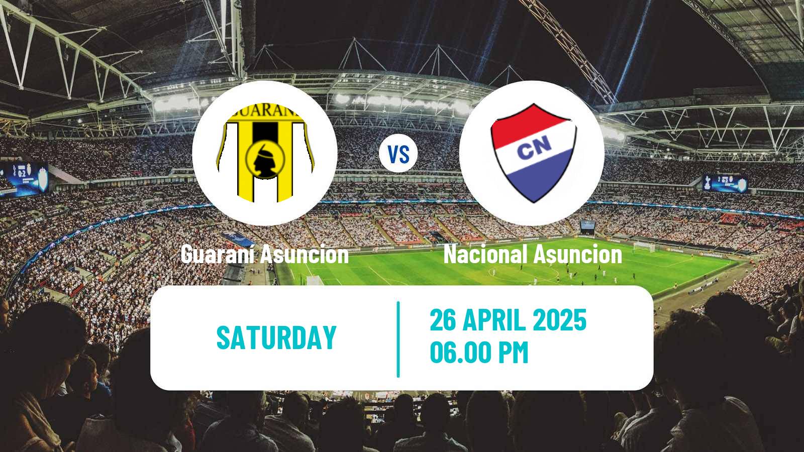 Soccer Paraguayan Primera Division Guaraní Asuncion - Nacional Asuncion