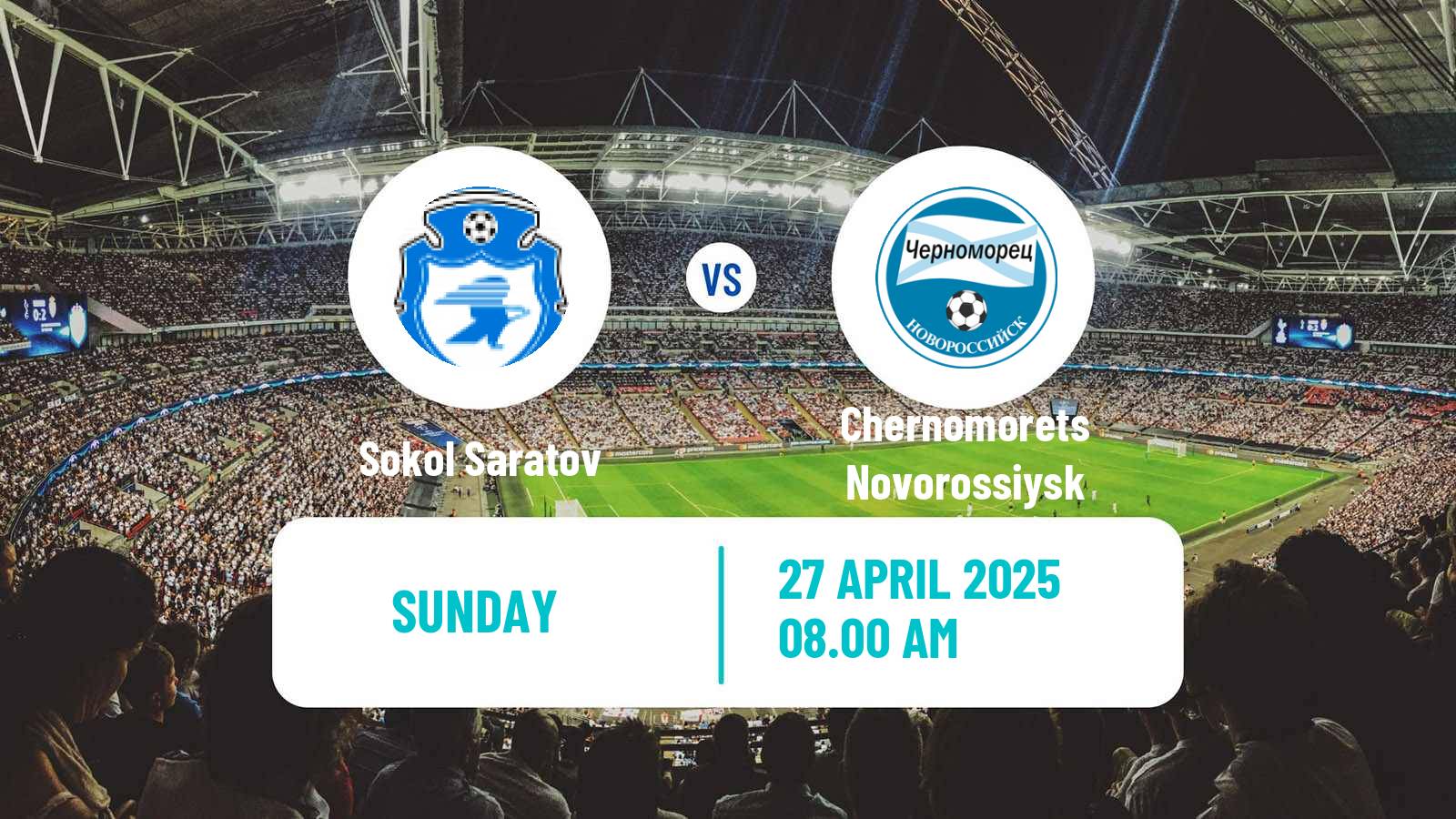 Soccer Russian FNL Sokol Saratov - Chernomorets Novorossiysk