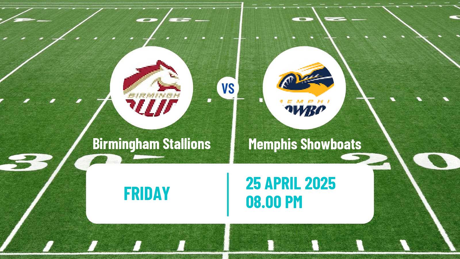 American football UFL Birmingham Stallions - Memphis Showboats