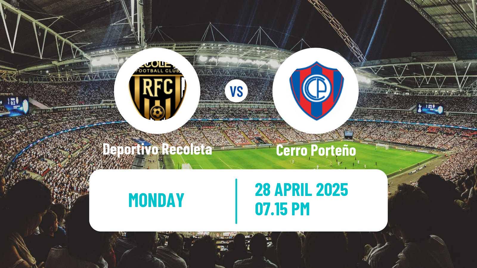 Soccer Paraguayan Primera Division Deportivo Recoleta - Cerro Porteño