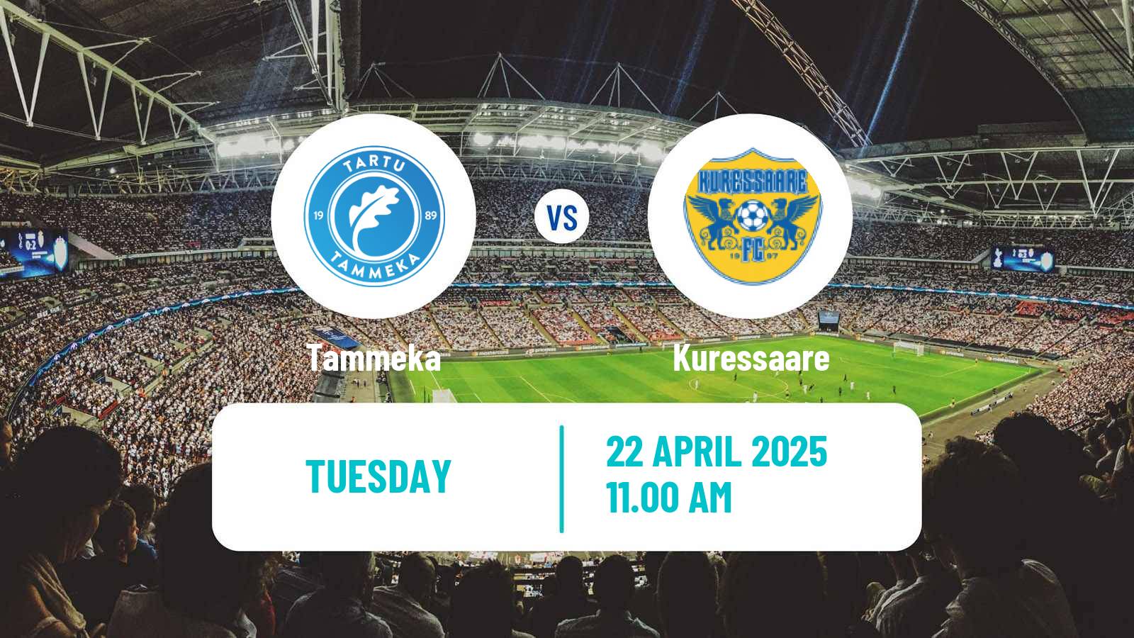 Soccer Estonian Meistriliiga Tammeka - Kuressaare