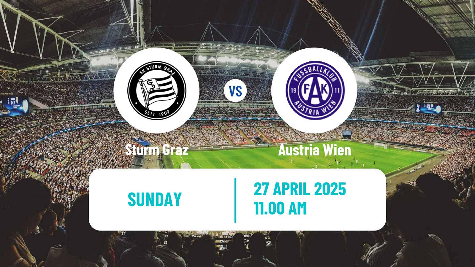 Soccer Austrian Bundesliga Sturm Graz - Austria Wien