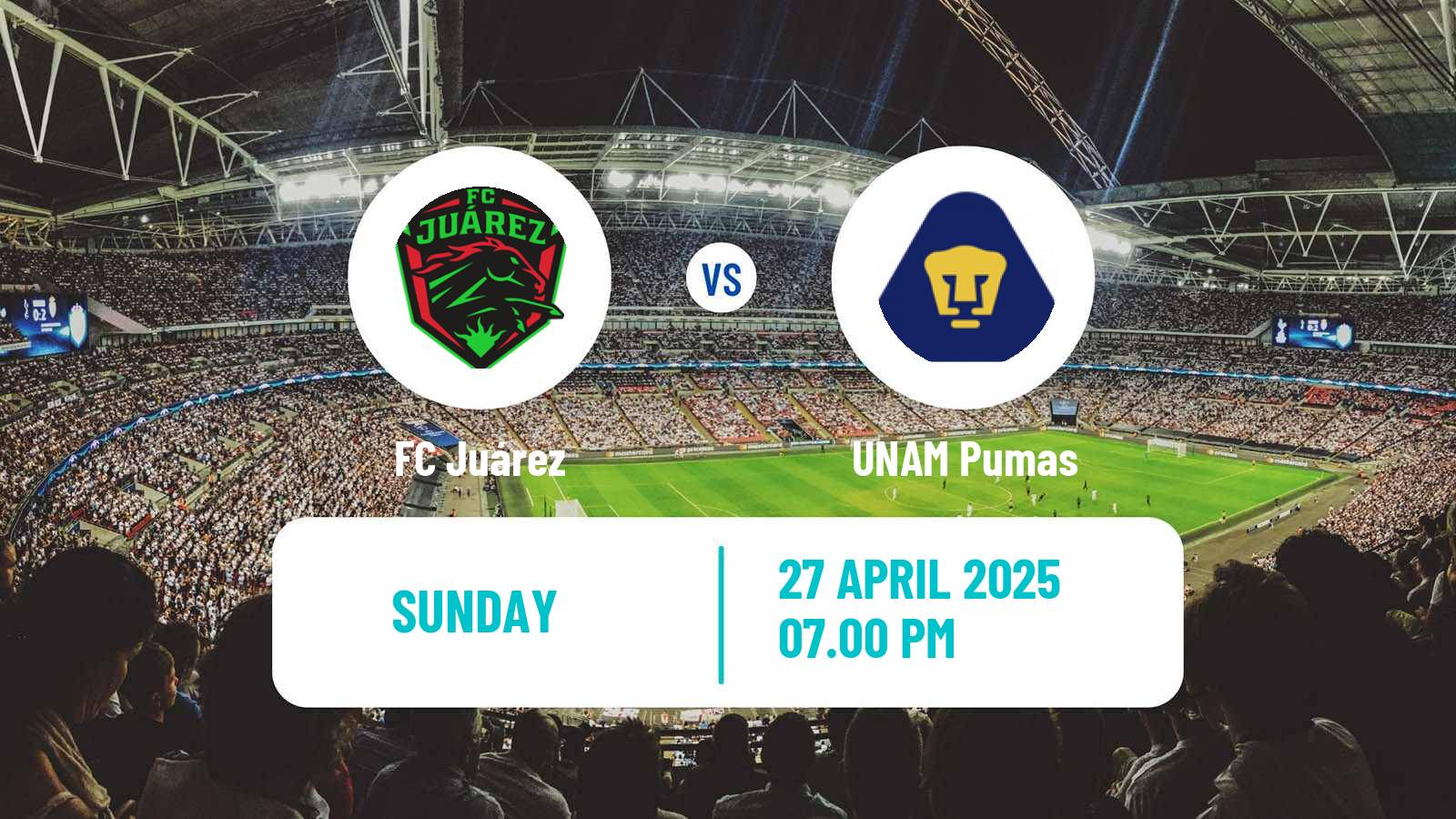Soccer Mexican Liga MX Juárez - UNAM