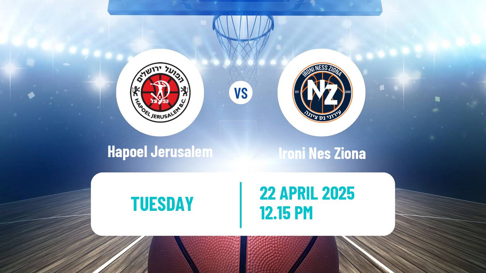 Basketball Israeli Basketball Super League Hapoel Jerusalem - Ironi Nes Ziona