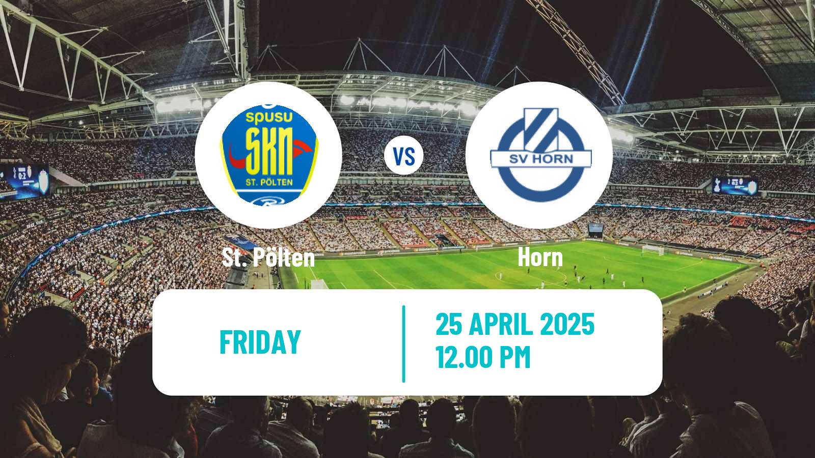 Soccer Austrian 2 Liga St. Pölten - Horn
